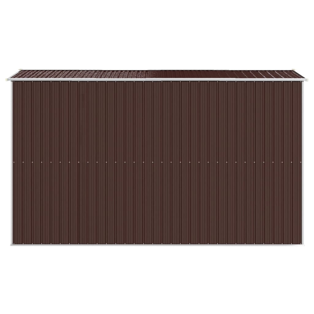 vidaXL Abri de jardin Marron foncé 192x357x223 cm Acier galvanisé