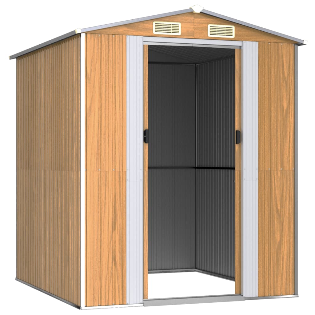vidaXL Abri de jardin Marron clair 192x191x223 cm Acier galvanisé