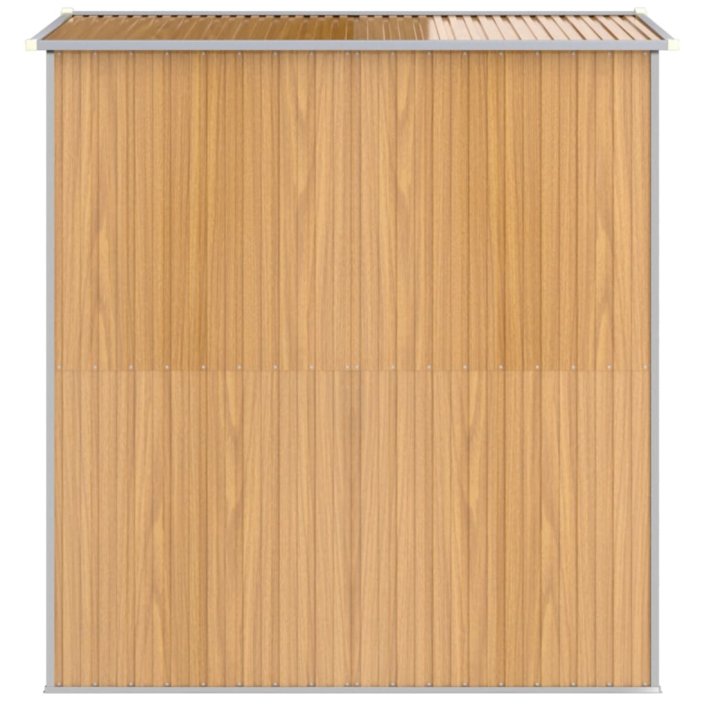 vidaXL Abri de jardin Marron clair 192x191x223 cm Acier galvanisé