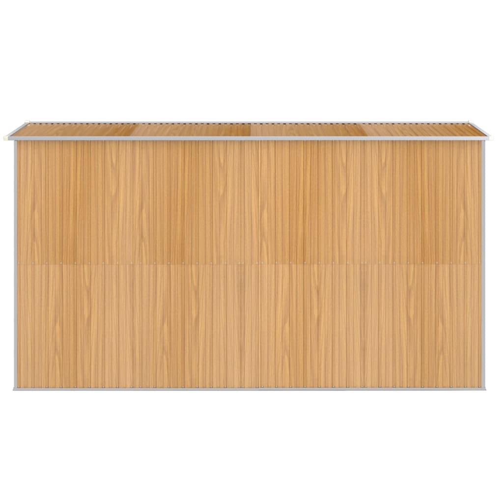 vidaXL Abri de jardin Marron clair 192x357x223 cm Acier galvanisé