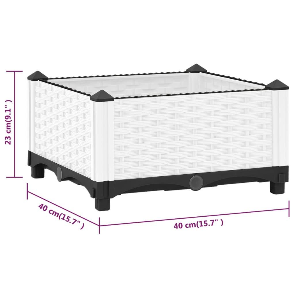vidaXL Lit surélevé 40x40x23 cm Polypropylène