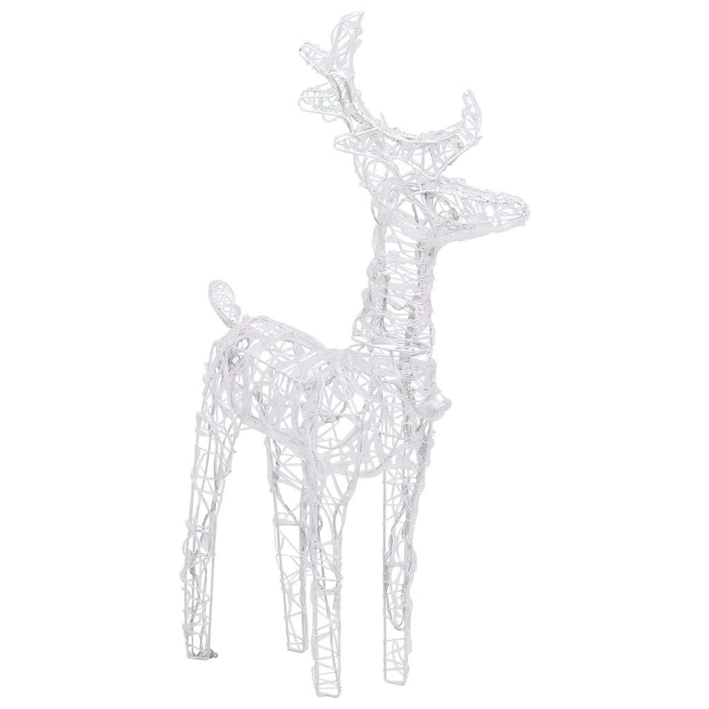 vidaXL Rennes de Noël 4 pcs 160 LED Blanc froid Acrylique