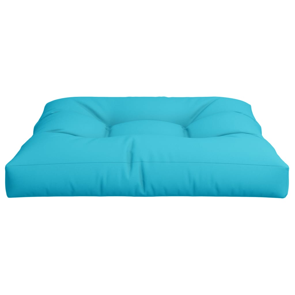 vidaXL Coussin de palette turquoise 80x80x12 cm tissu