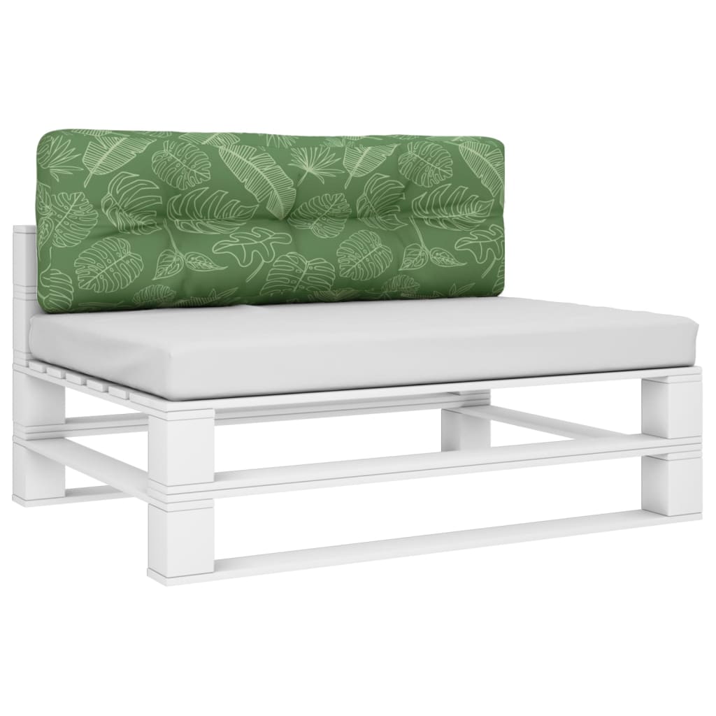 vidaXL Coussin de palette à motif de feuilles 120x40x12 cm Tissu