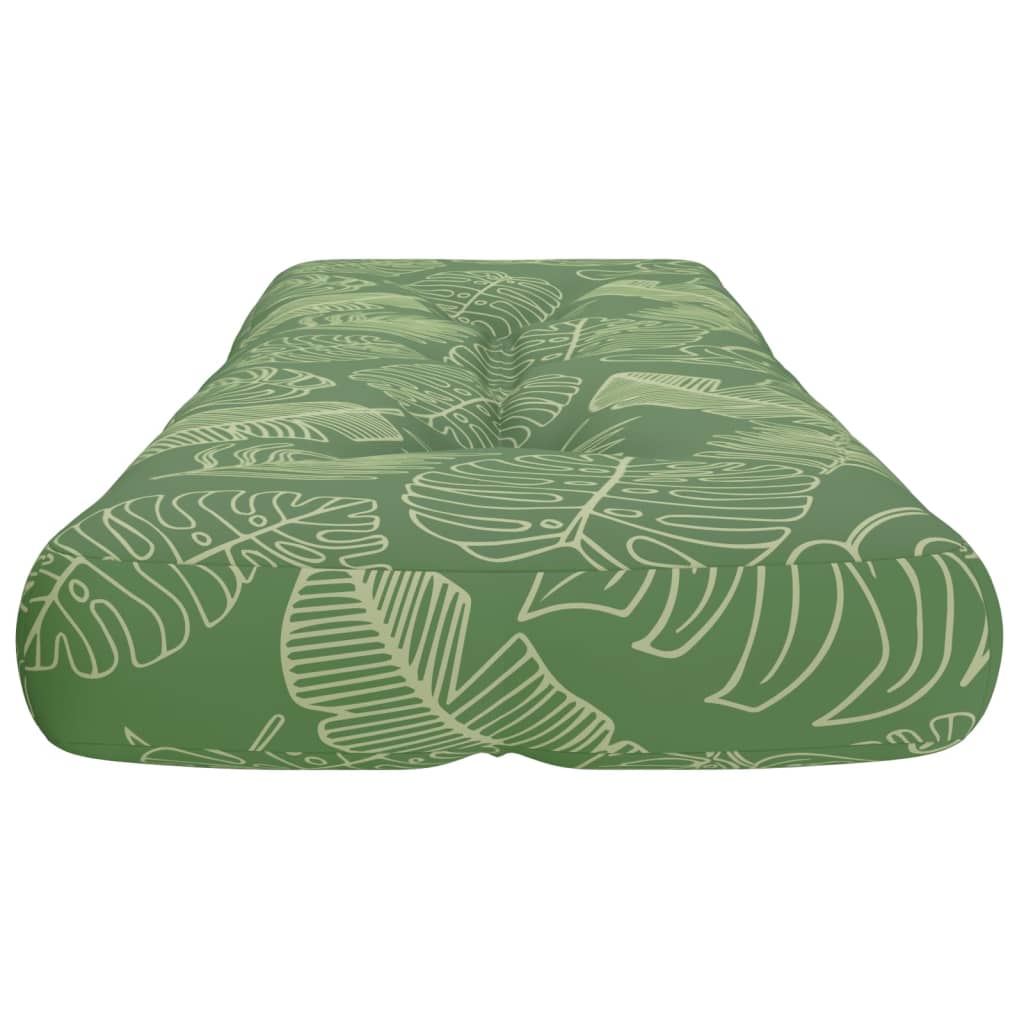 vidaXL Coussin de palette à motif de feuilles 120x40x12 cm Tissu