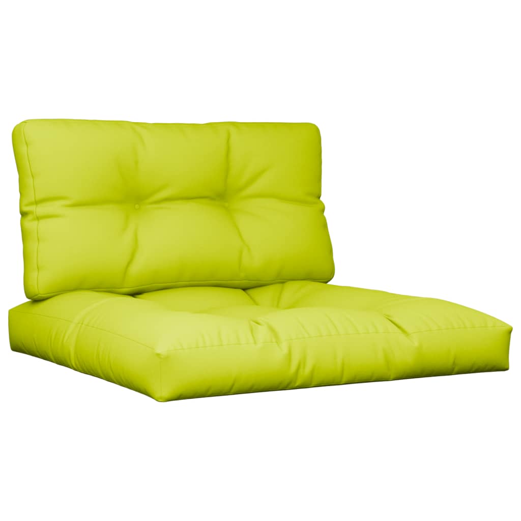 vidaXL Coussins de palette 2 pcs vert vif tissu