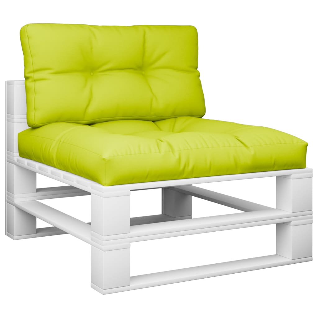 vidaXL Coussins de palette 2 pcs vert vif tissu