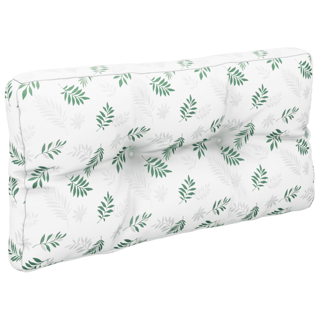 vidaXL Coussins de palette 2 pcs motif de feuilles tissu