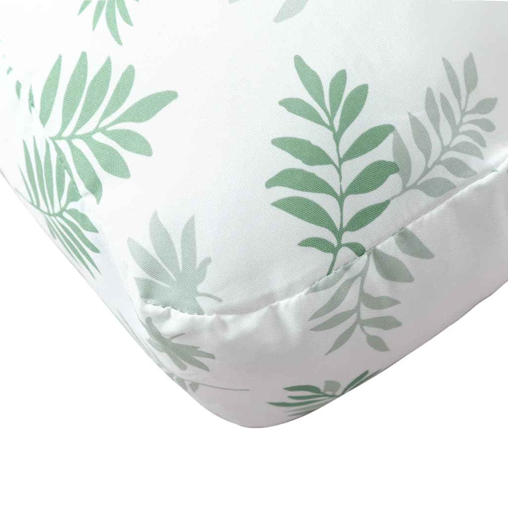 vidaXL Coussins de palette 2 pcs motif de feuilles tissu