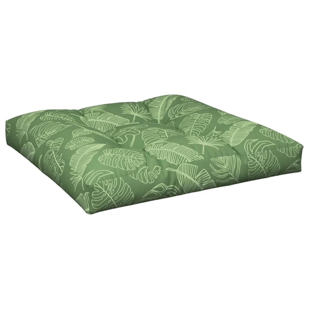 vidaXL Coussins de palette 2 pcs motif de feuilles tissu