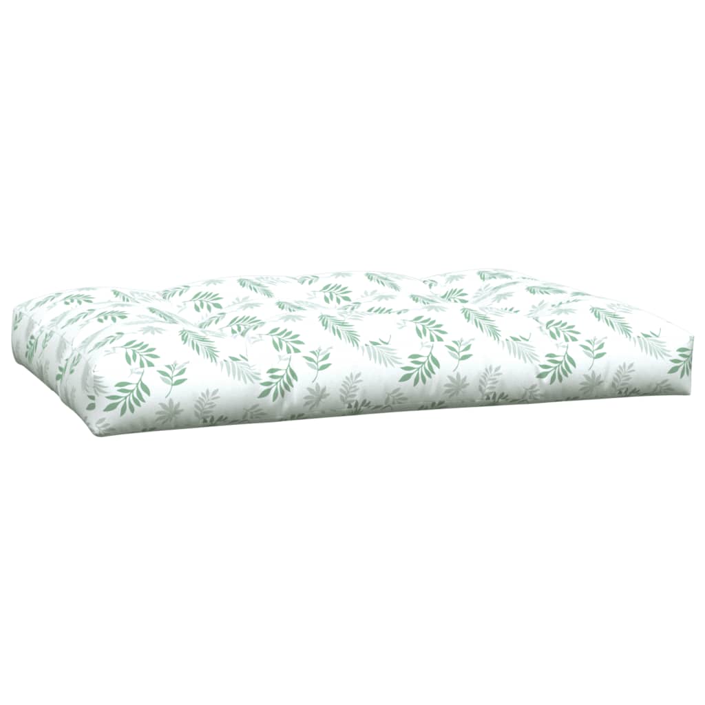 vidaXL Coussins de palette lot de 5 motif de feuilles tissu