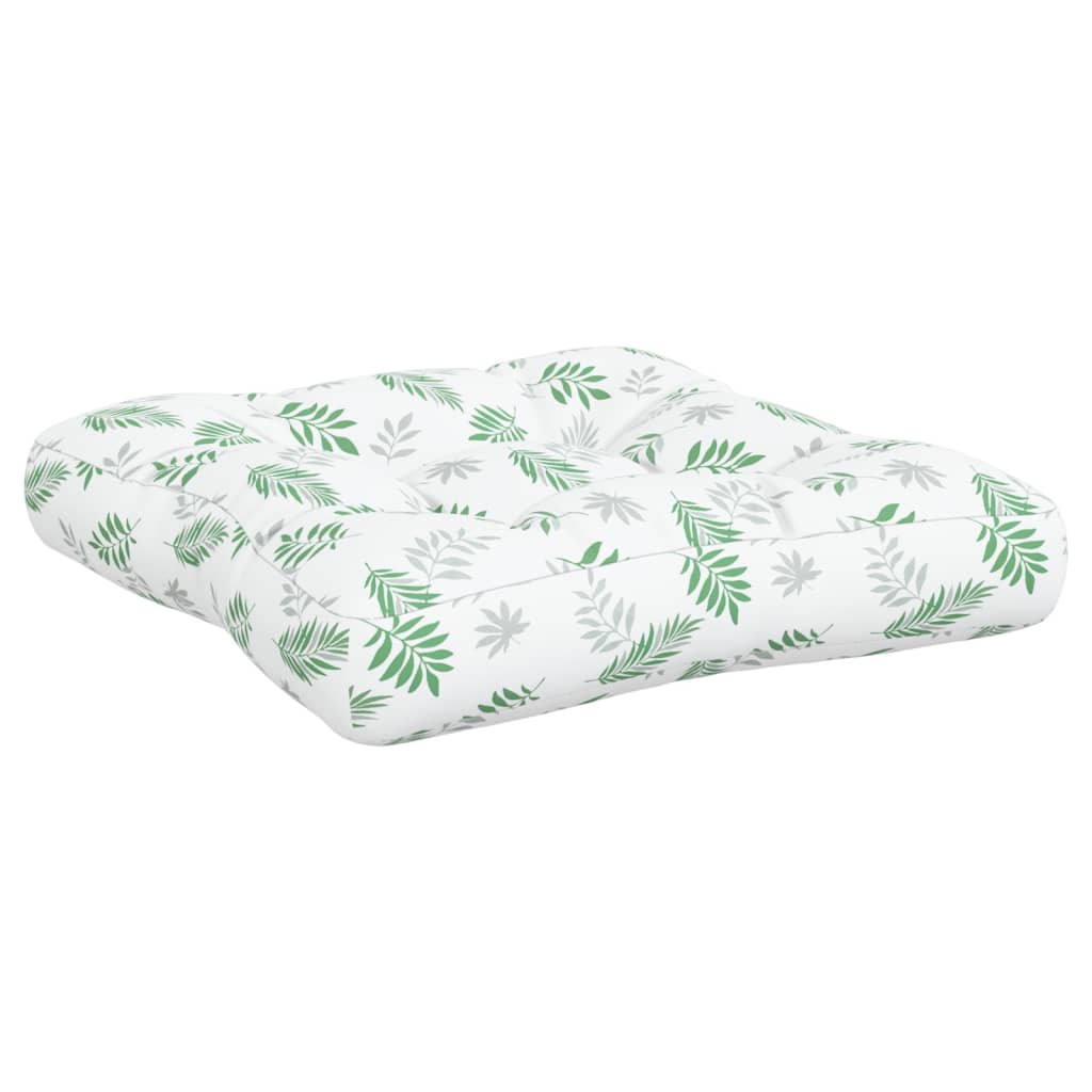 vidaXL Coussins de palette 2 pcs motif de feuilles tissu Oxford