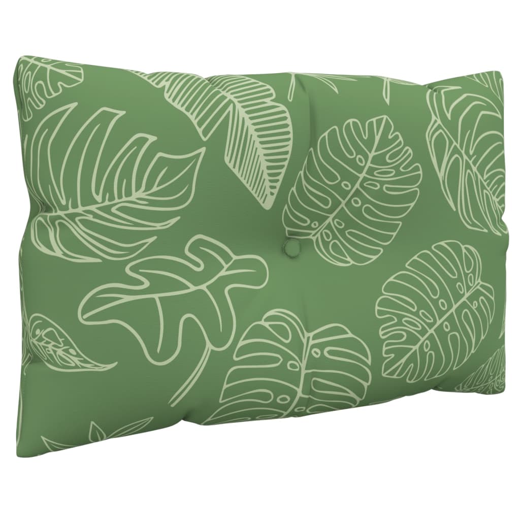vidaXL Coussins de palette 2 pcs motif de feuilles tissu Oxford