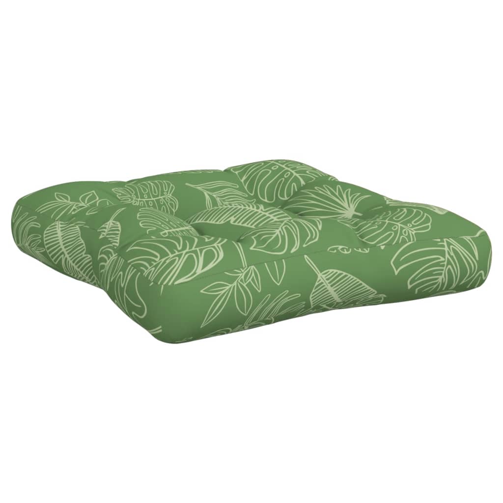 vidaXL Coussins de palette 2 pcs motif de feuilles tissu Oxford