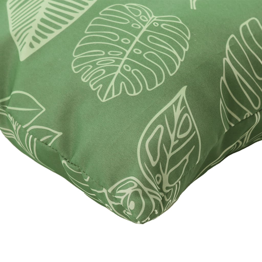 vidaXL Coussins de palette 2 pcs motif de feuilles tissu Oxford