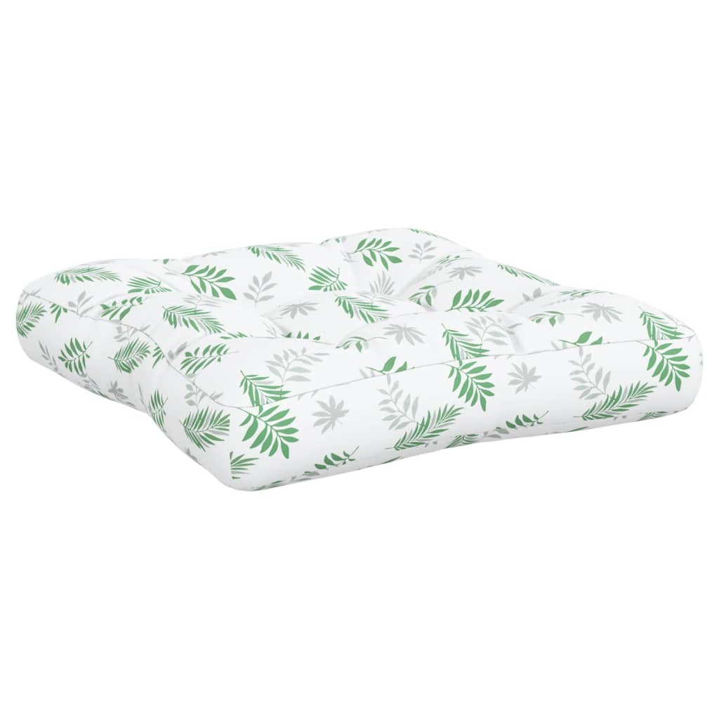 vidaXL Coussins de palette 3 pcs motif de feuilles tissu Oxford