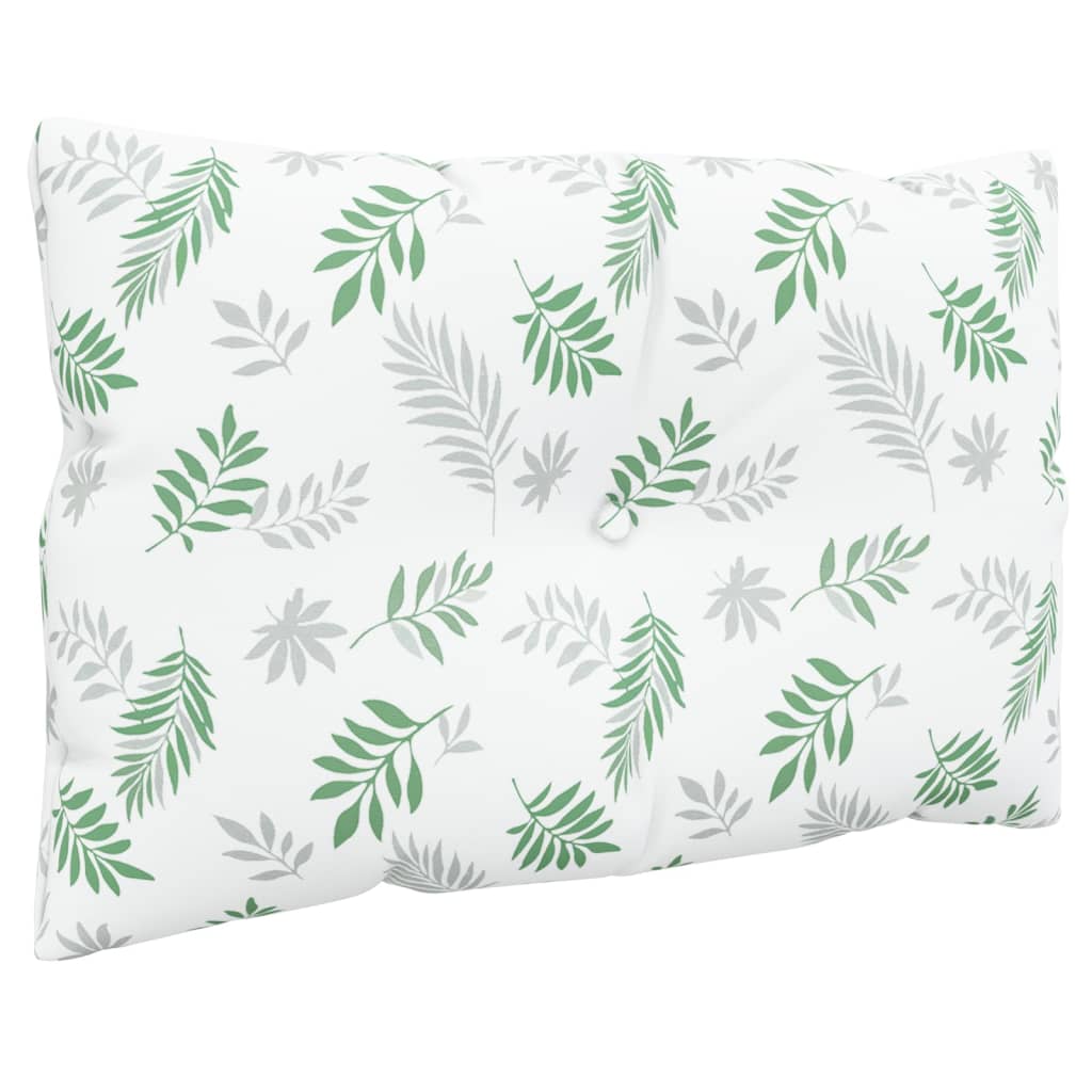 vidaXL Coussins de palette 3 pcs motif de feuilles tissu Oxford
