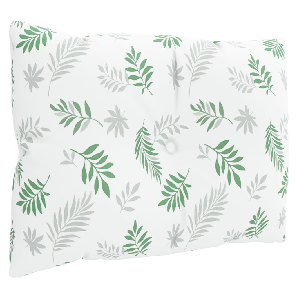 vidaXL Coussins de palette 3 pcs motif de feuilles tissu Oxford