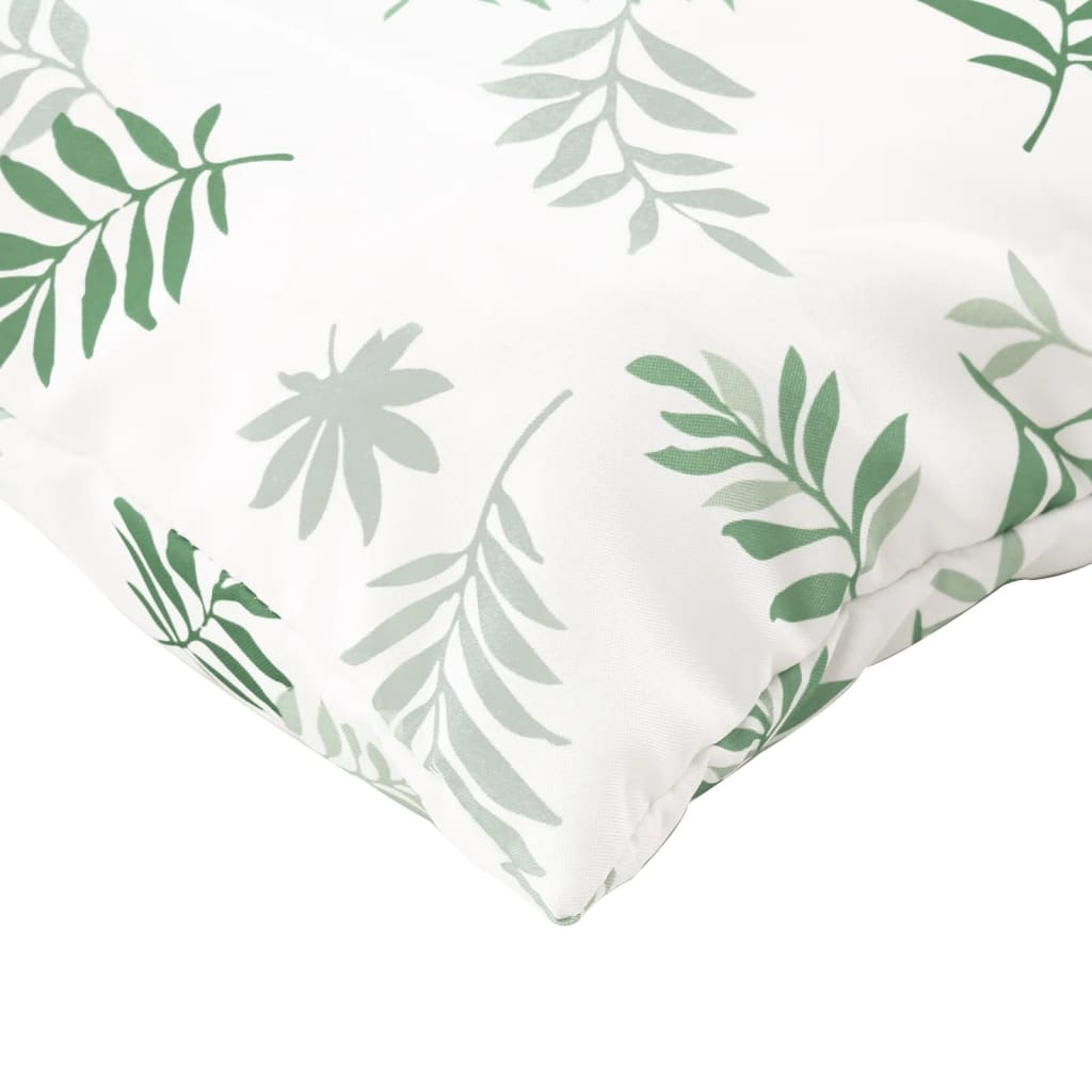 vidaXL Coussins de palette 3 pcs motif de feuilles tissu Oxford