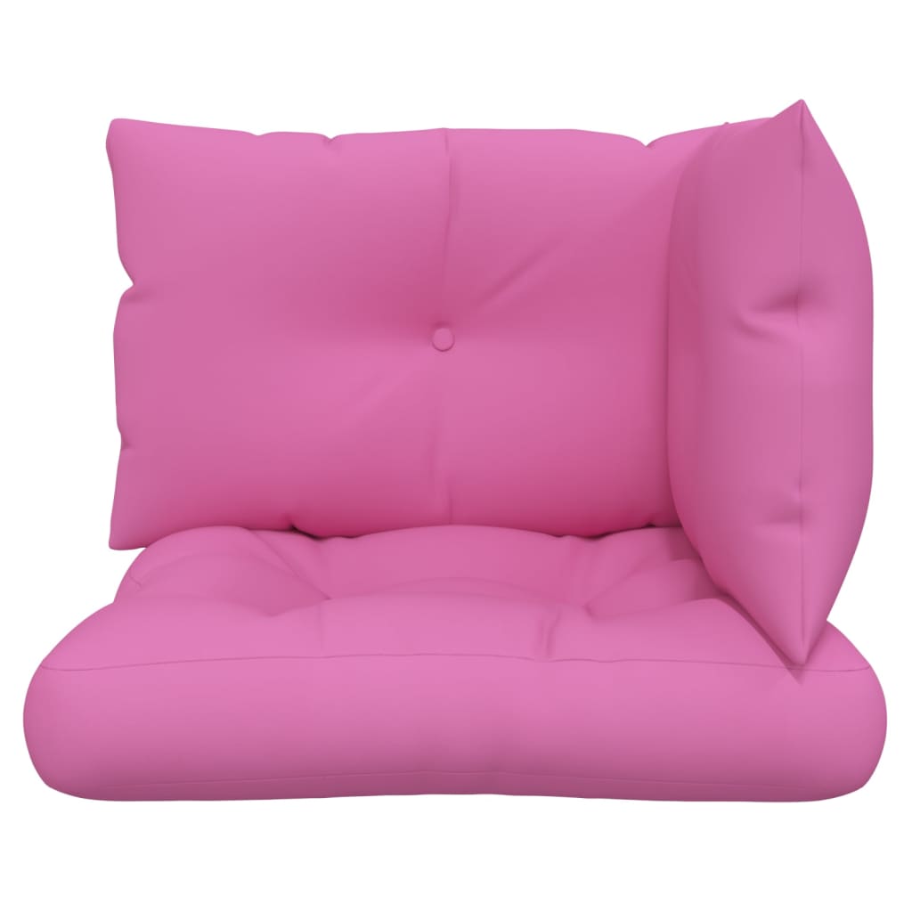 vidaXL Coussins de palette 3 pcs rose tissu Oxford