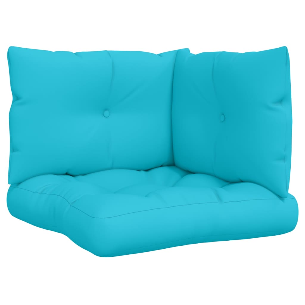 vidaXL Coussins de palette 3 pcs turquoise tissu Oxford