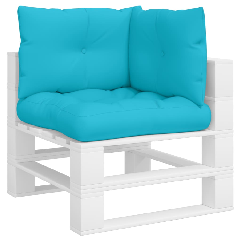 vidaXL Coussins de palette 3 pcs turquoise tissu Oxford
