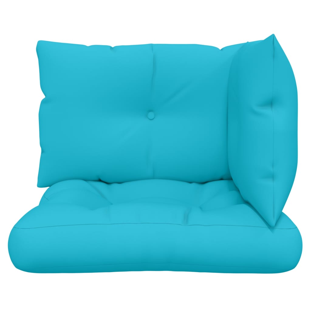 vidaXL Coussins de palette 3 pcs turquoise tissu Oxford