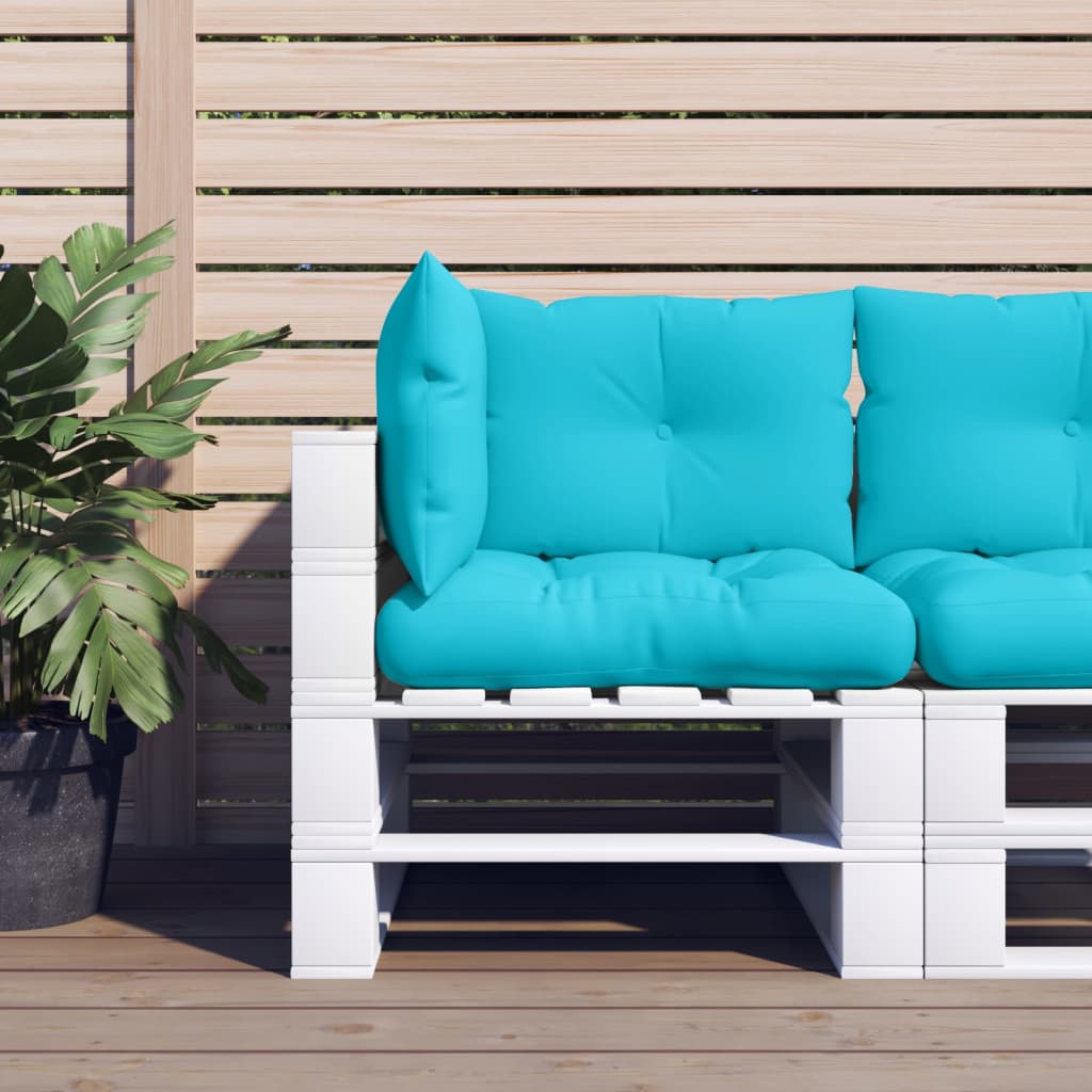 vidaXL Coussins de palette 3 pcs turquoise tissu Oxford