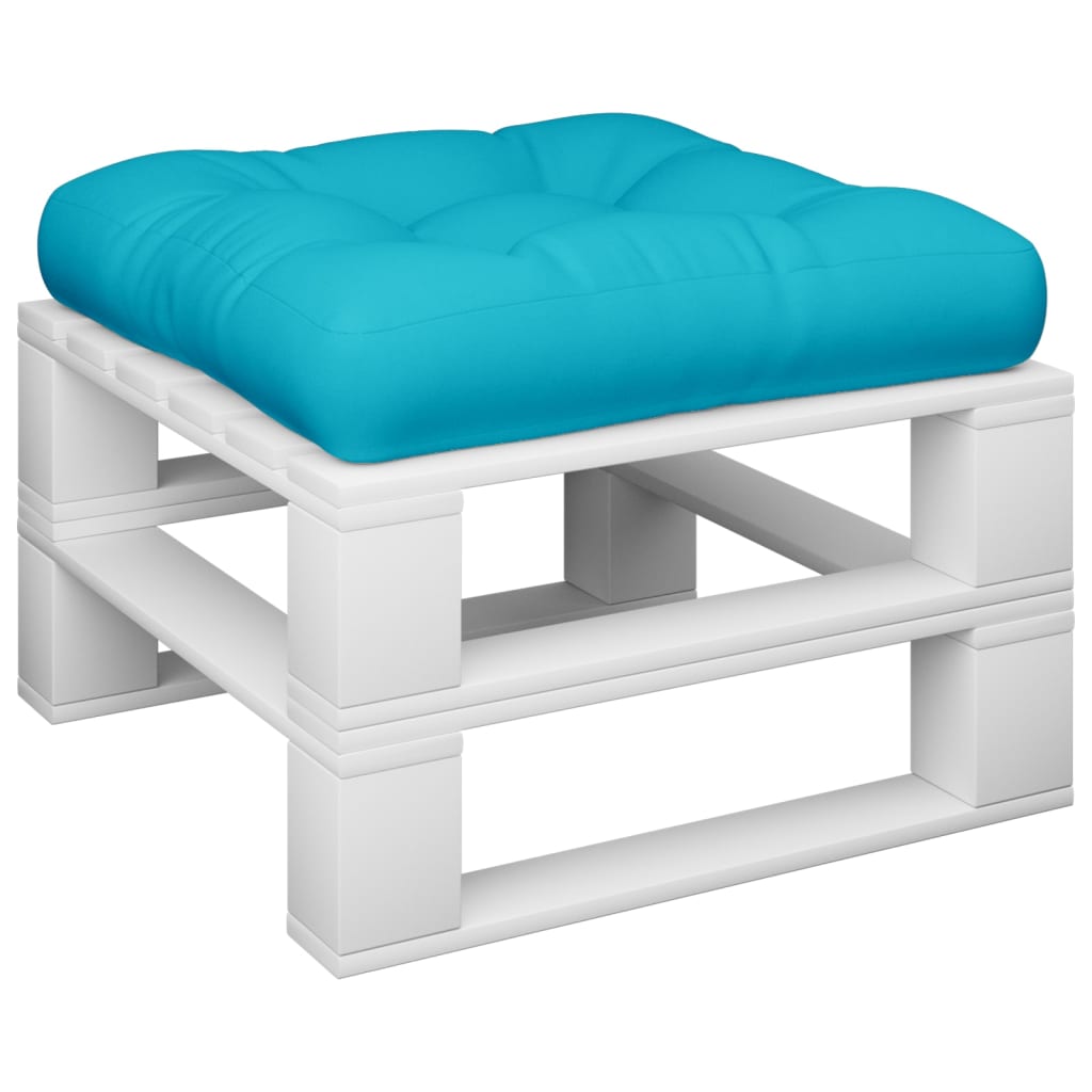 vidaXL Coussin de palette turquoise 60x61,5x10 cm tissu Oxford