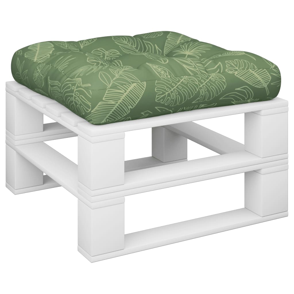 vidaXL Coussin de palette à motif de feuilles 58x58x10 cm tissu oxford