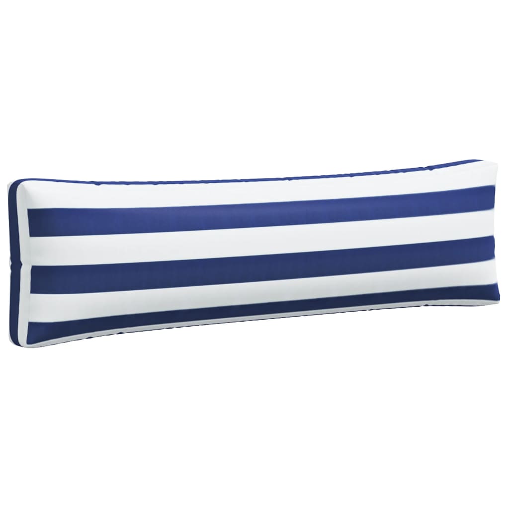 vidaXL Coussins de palette 2 pcs rayures bleues/blanches tissu oxford