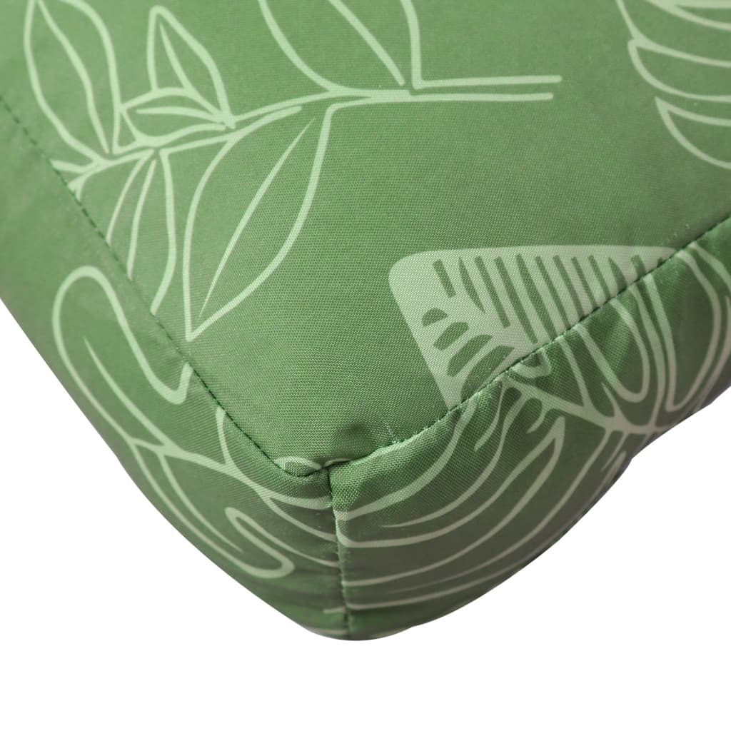 vidaXL Coussins de palette 2 pcs motif de feuilles tissu Oxford