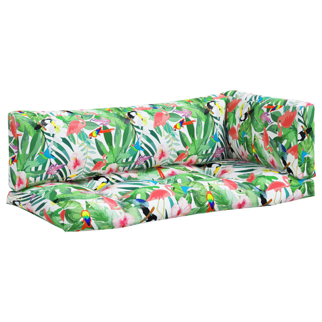 vidaXL Coussins de palette 3 pcs multicolore tissu Oxford