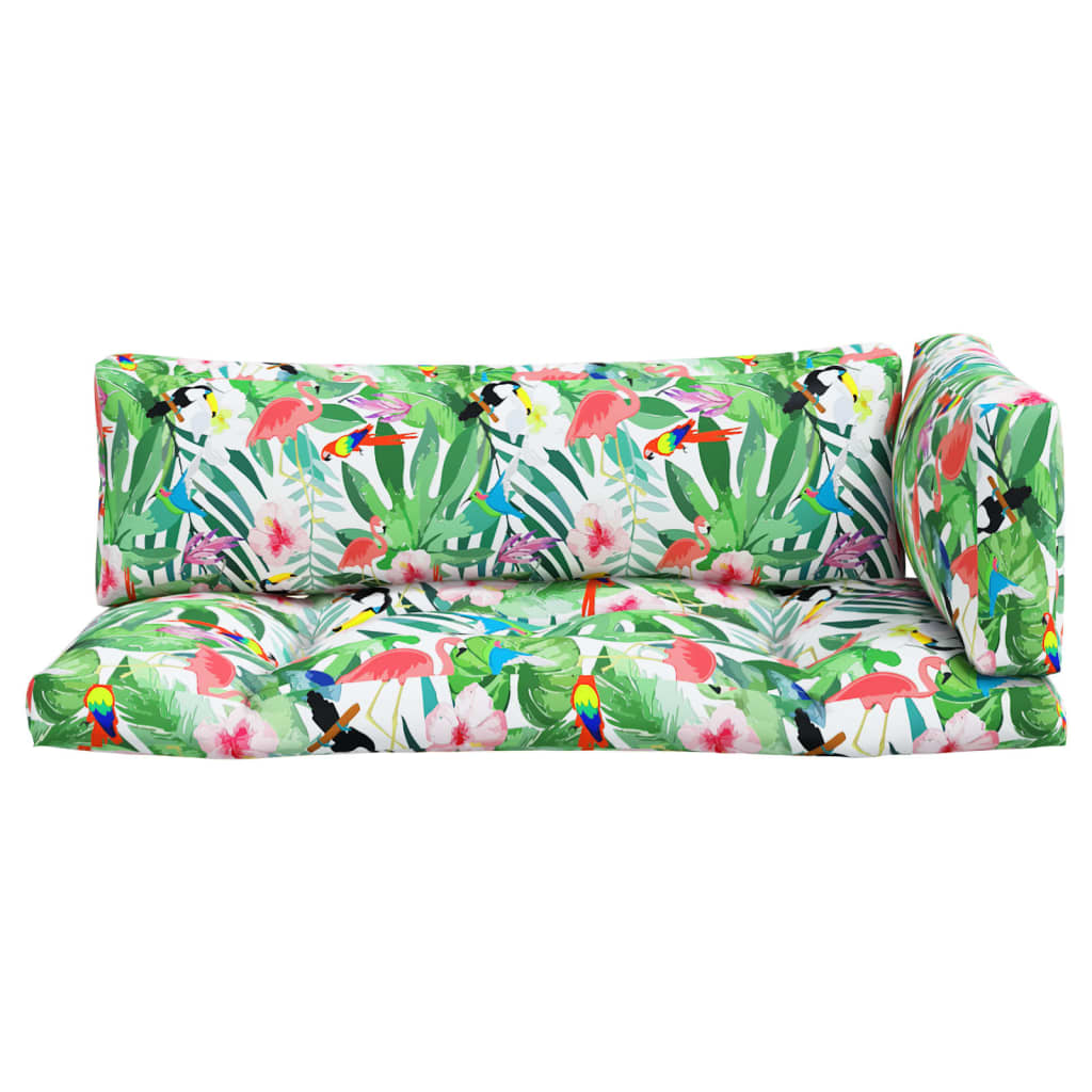 vidaXL Coussins de palette 3 pcs multicolore tissu Oxford