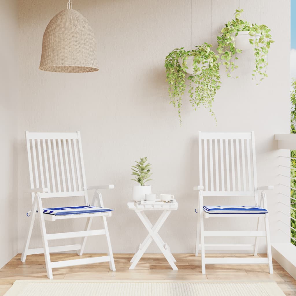 vidaXL Coussins de chaise de jardin lot de 2 50x50x3 cm tissu
