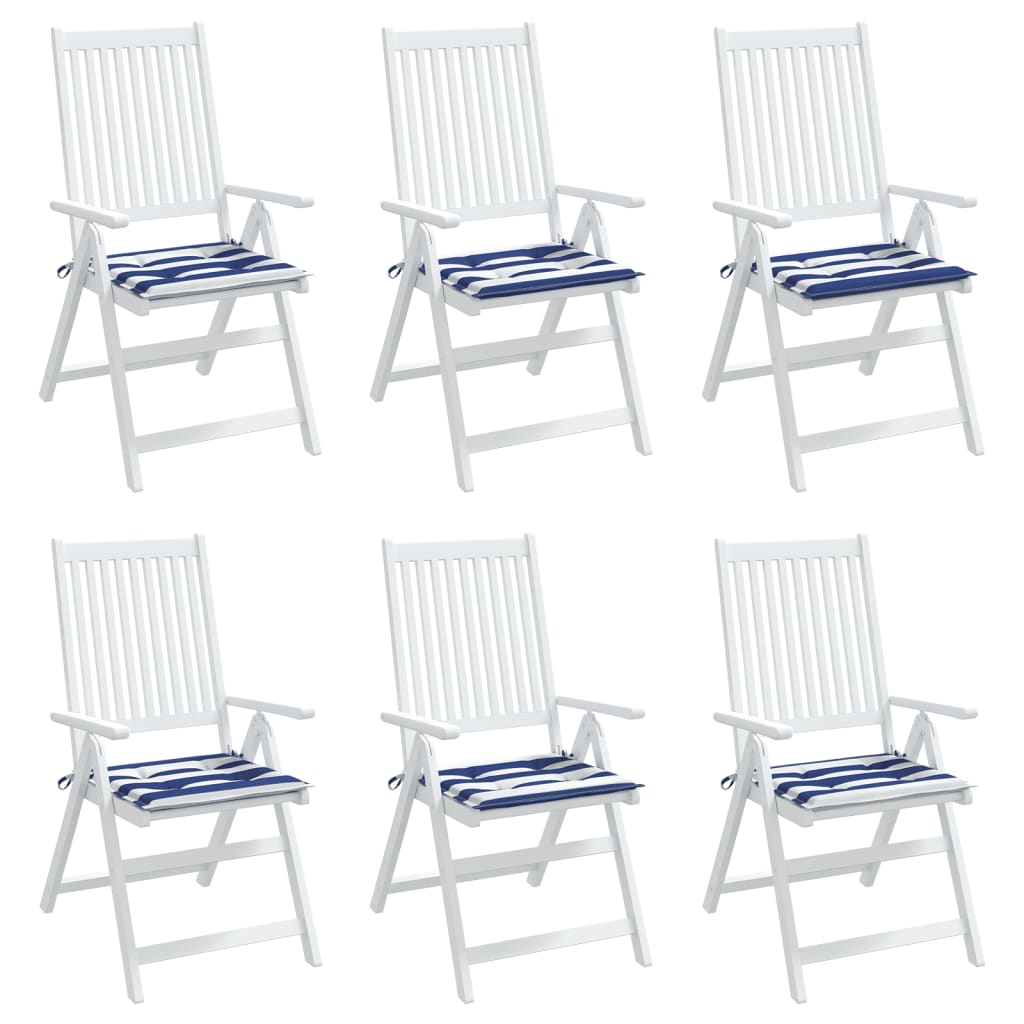 vidaXL Coussins de chaise de jardin lot de 6 50x50x3 cm tissu