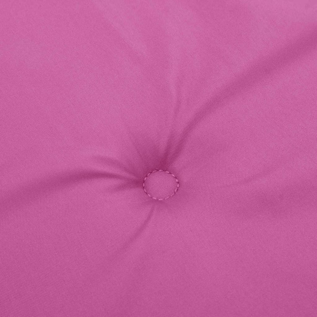 vidaXL Coussins de chaise de jardin lot de 2 rose 50x50x3 cm tissu
