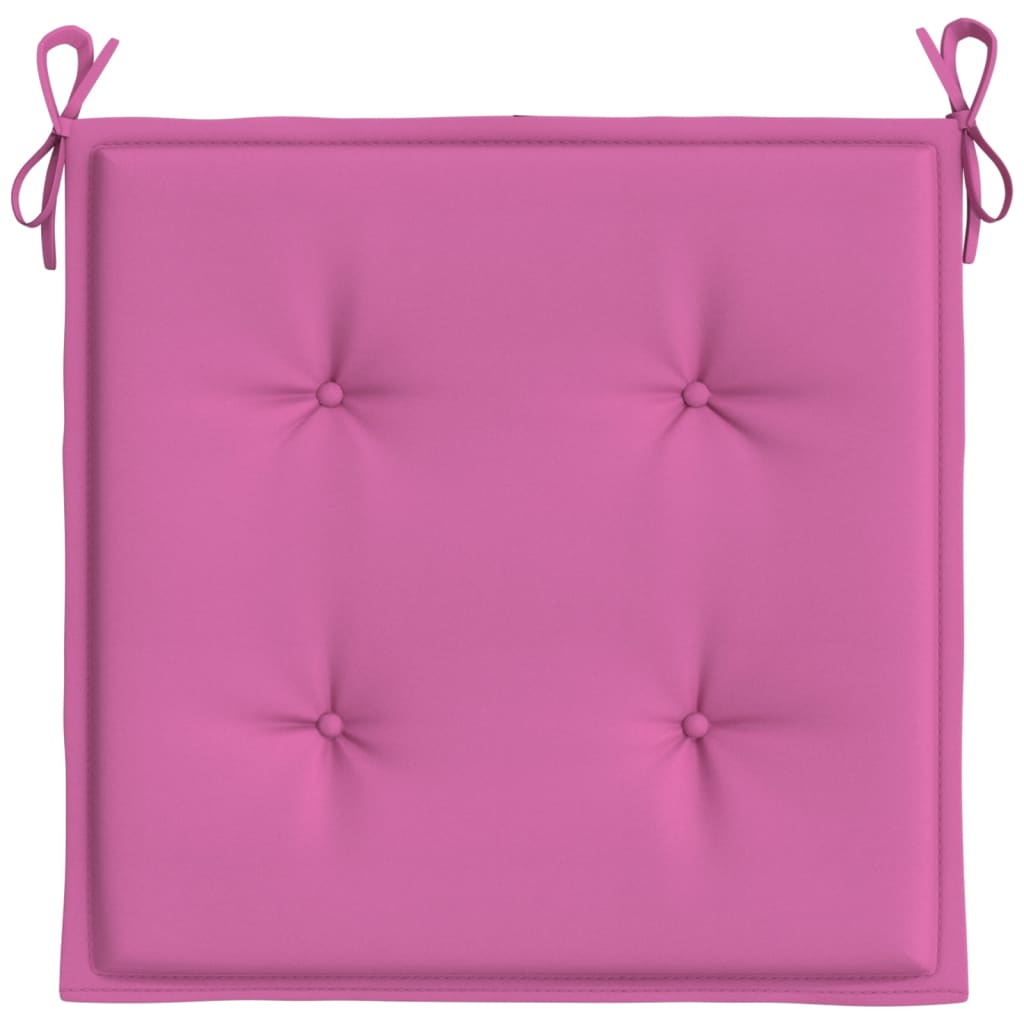 vidaXL Coussins de chaise de jardin lot de 4 rose 50x50x3 cm tissu