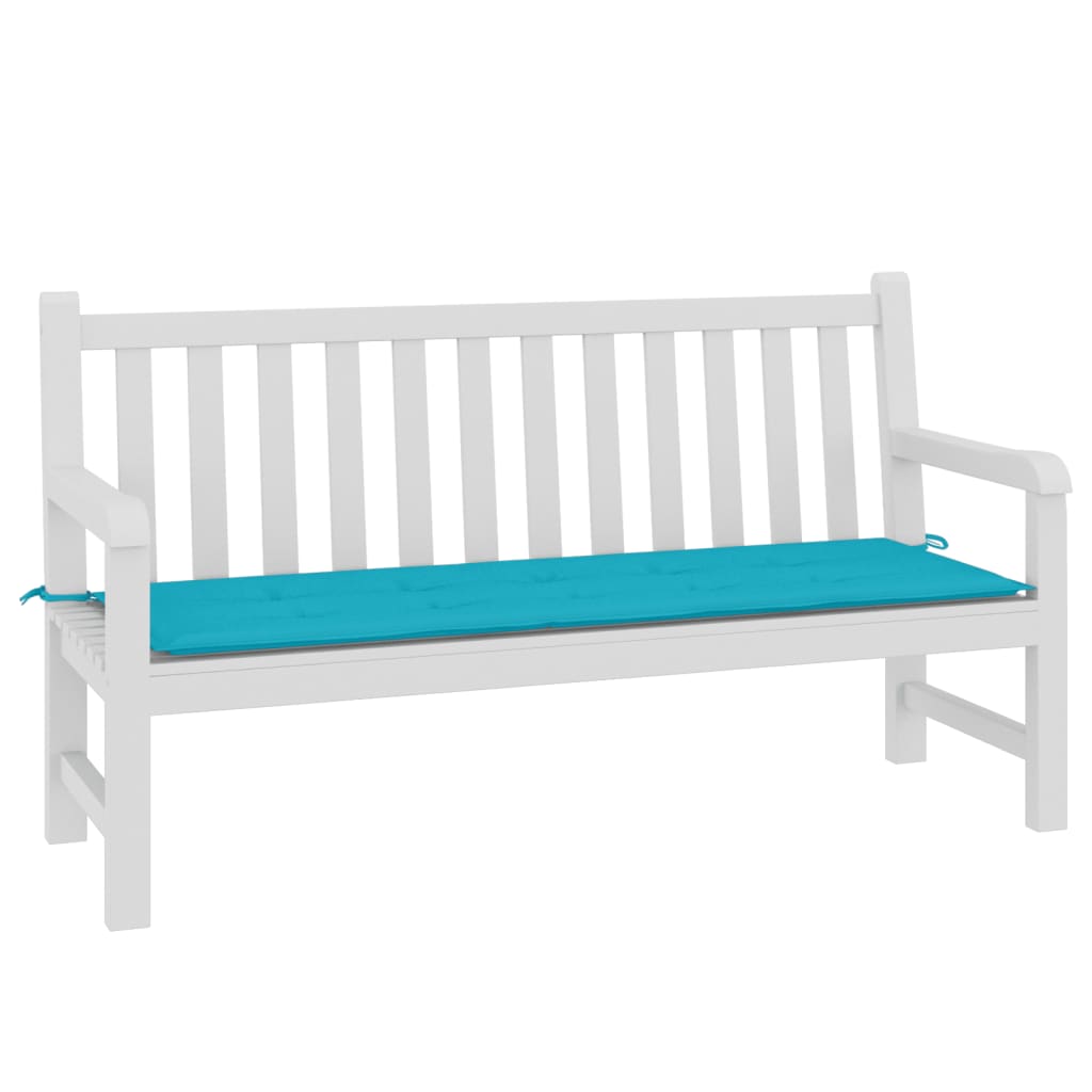 vidaXL Coussin de banc de jardin turquoise 150x50x3 cm tissu oxford