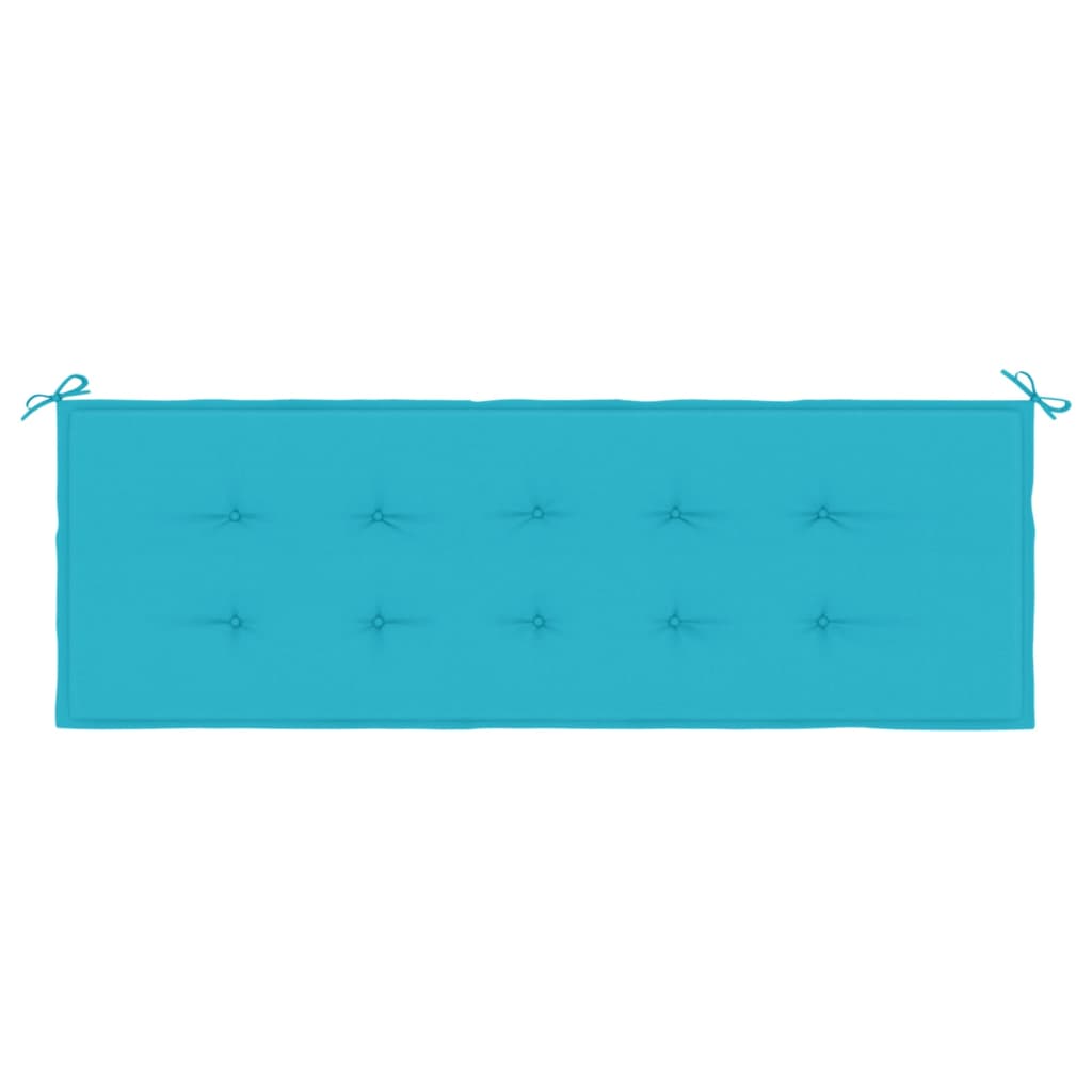 vidaXL Coussin de banc de jardin turquoise 150x50x3 cm tissu oxford