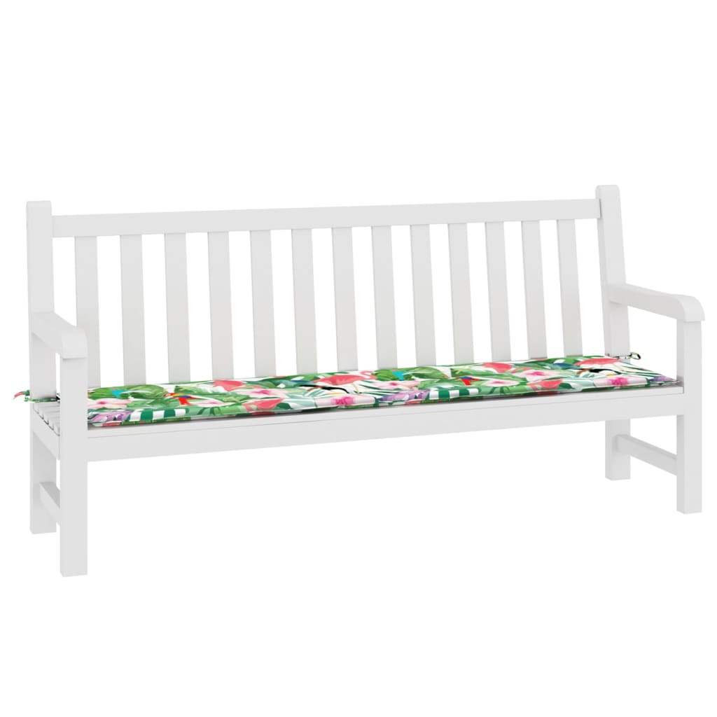 vidaXL Coussin de banc de jardin multicolore 200x50x3 cm tissu