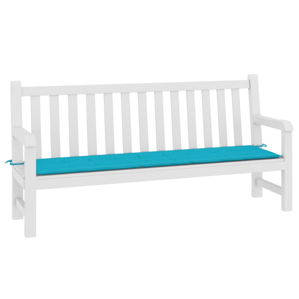 vidaXL Coussin de banc de jardin turquoise 200x50x3 cm tissu
