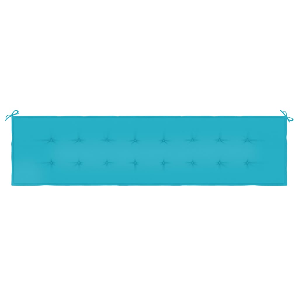 vidaXL Coussin de banc de jardin turquoise 200x50x3 cm tissu