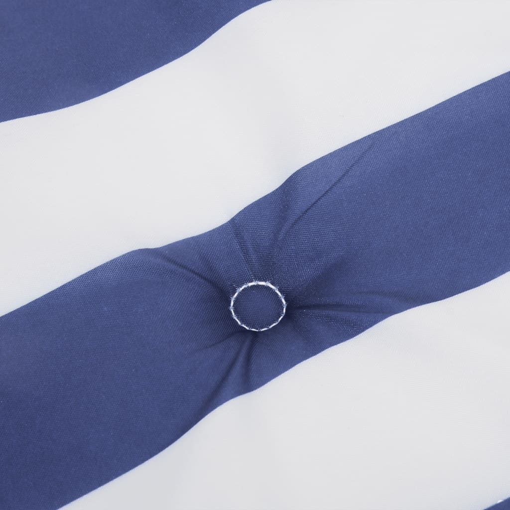 vidaXL Coussins de chaise à dossier haut 4pcs rayures bleu/blanc tissu