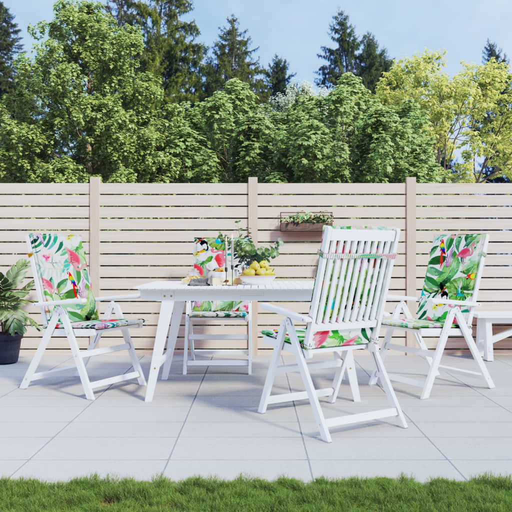 vidaXL Coussins de chaise à dossier haut 4 pcs multicolore tissu