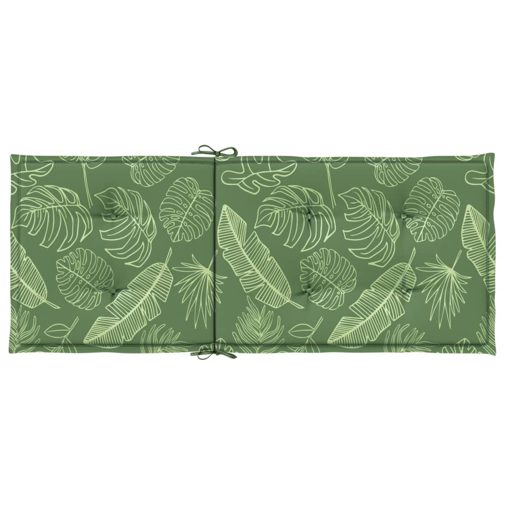 vidaXL Coussins de chaise à dossier haut 2 pcs modèle de feuille tissu