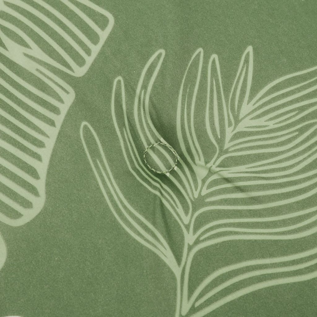 vidaXL Coussins de chaise à dossier haut 2 pcs modèle de feuille tissu