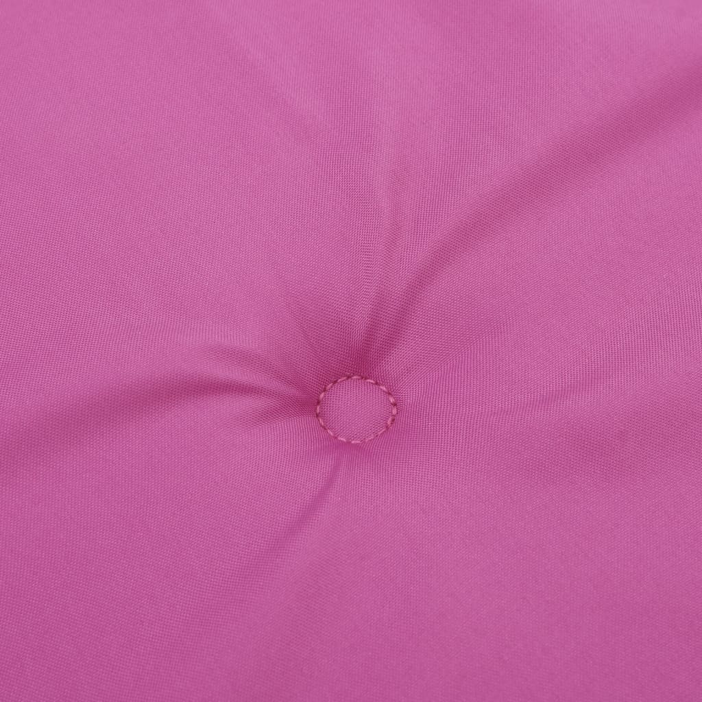 vidaXL Coussins de chaise de jardin à dossier haut lot de 2 rose tissu