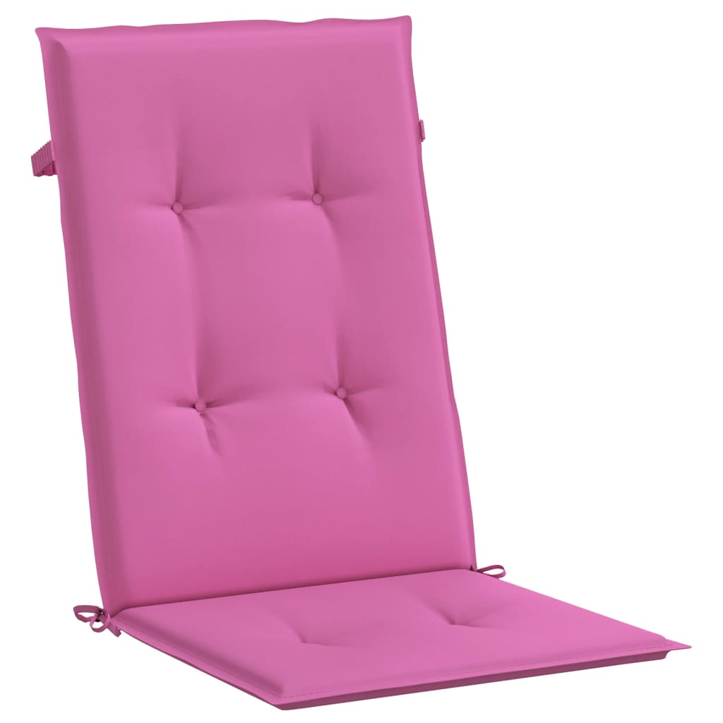 vidaXL Coussins de chaise à dossier haut 4 pcs rose tissu