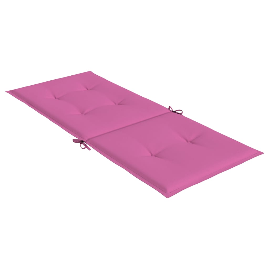 vidaXL Coussins de chaise à dossier haut 4 pcs rose tissu